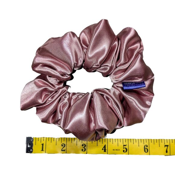 Amiga Mia large rose gold satin scrunchie hand crafted - Picture 5 of 6